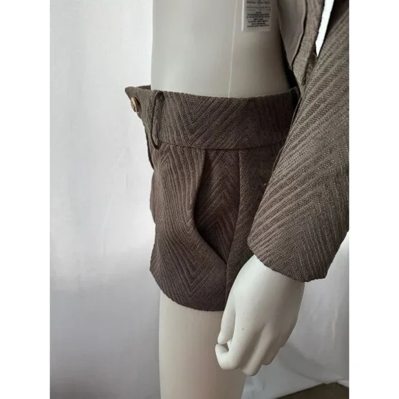 NWOT Marciano Guess Women's  Blazer Jacket + Pants Shorts Brown 2 - Picture 10 of 14